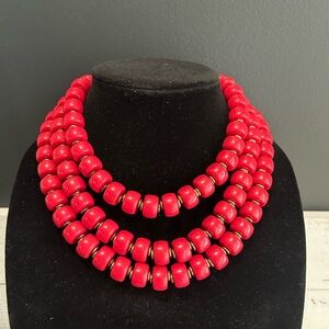 NWOT- Premier Designs Necklace & Earring Set – Pink Statement